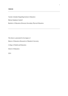 Teacher Attitudes Regarding Inclusive Education