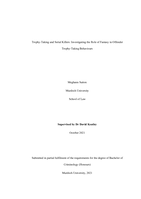 Trophy-Taking and Serial Killers: Investigating the Role of Fantasy in Offender Trophy-Taking Behaviours