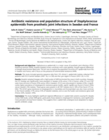 Antibiotic resistance and population structure of Staphylococcus epidermidis from prosthetic joint infections in Sweden and France