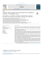 Academic support strategies for nursing students with a disability at university – An integrative review