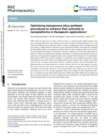 Optimizing mesoporous silica synthesis procedures to enhance their potential as nanoplatforms in therapeutic applications