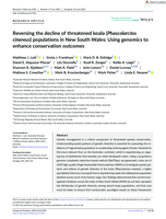 Reversing the decline of threatened koala (Phascolarctos cinereus) populations in New South Wales: Using genomics to enhance conservation outcomes