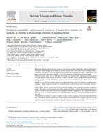 Design, acceptability, and measured outcomes of music interventions for walking in persons with multiple sclerosis: A scoping review