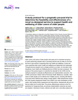 A study protocol for a pragmatic pre-post trial to determine the feasibility and effectiveness of a novel co-designed service to support health and wellbeing of older carers of older people