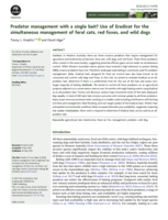 Predator management with a single bait? Use of Eradicat for the simultaneous management of feral cats, red foxes, and wild dogs