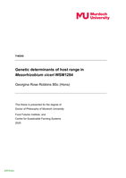 Genetic determinants of host range in Mesorhizobium ciceri WSM1284