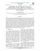 EXPLORING THE FACTORS AFFECTING THE DEPLOYMENT OF THE INTERNET OF THINGS IN HEALTHCARE ORGANIZATIONS IN THE UAE USING THE UTAUT MODEL 