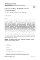Exploring the Landscape of Early Childhood Teacher Training in Bangladesh