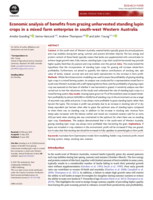 Economic analysis of benefits from grazing unharvested standing lupin crops in a mixed farm enterprise in south-west Western Australia