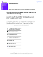 Genetic polymorphisms and adverse reactions to antituberculosis therapy