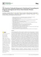 The Need for Culturally Responsive Nutritional Counselling for Pregnant Aboriginal and Torres Strait Islander Women in Australia