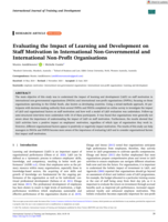Evaluating the Impact of Learning and Development on Staff Motivation in International Non-Governmental and International Non-Profit Organisations