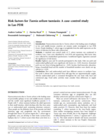 Risk factors for Taenia solium taeniasis: A case–control study in Lao PDR