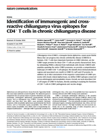 Identification of immunogenic and cross-reactive chikungunya virus epitopes for CD4 + T cells in chronic chikungunya disease