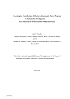 Assessing the Contribution of Bhutan’s Community Forest Program to Sustainable Development: Case Studies from Jomotsangkha Wildlife Sanctuary
