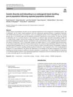 Genetic diversity and inbreeding in an endangered island-dwelling parrot population following repeated population bottlenecks