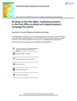 Mr Bates vs the Post Office : mediating emotion in the Post Office scandal and subpostmasters’ campaign for justice
