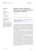 Editorial: Recent advances in genomics and oncogenomics for personalized medicine