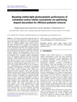 Boosting visible-light photocatalytic performance of exfoliated carbon nitride nanosheets via optimizing dopant decoration for efficient pollutant removal