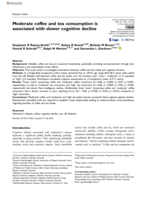 Moderate coffee and tea consumption is associated with slower cognitive decline