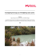 Investigating feral pig use of firefighting water points