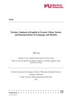 Tertiary Students of English in Greater China: Stories and Interpretations of Language and Identity