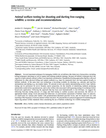Animal welfare testing for shooting and darting free-ranging wildlife: a review and recommendations