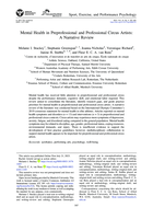 Mental health in preprofessional and professional circus artists: A narrative review