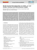 Micelle‐Assisted Electrodeposition of γ‐MnO2 on Lead Anodes: Structural and Electrochemical Insights