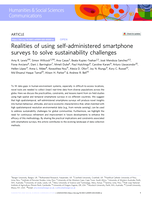 Realities of using self-administered smartphone surveys to solve sustainability challenges