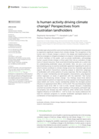 Is human activity driving climate change? Perspectives from Australian landholders