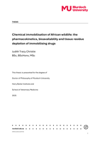 Chemical immobilisation of African wildlife: the pharmacokinetics, bioavailability and tissue residue depletion of immobilising drugs