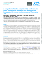 A comparison of feeding acetylated high-amylose maize starch and zinc oxide in weaned pigs experimentally inoculated with an enterotoxigenic strain of Escherichia coli
