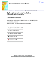 Exploring intersections of media, law, communication and crime