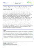 Summary of taxonomy changes ratified by the International Committee on Taxonomy of Viruses from the Plant Viruses Subcommittee, 2025