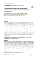 Switching mobile learning on in Pakistan: Students’ experiences and perceptions of mobile learning activities and applications