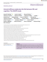 Arterial stiffness moderates the link between NfL and cognition: The IGNITE study