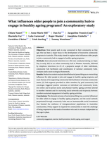 What influences older people to join a community hub to engage in healthy ageing programs? An exploratory study