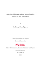 Selective withdrawal and the effect of surface tension on free surface flow