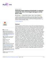 Herbicide dose-response thresholds in sands to assess the risk of non-target damage to winter grain crops