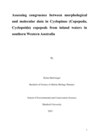 Assessing congruence between morphological and molecular data in Cyclopinae (Copepoda, Cyclopoida) copepods from inland waters in southern Western Australia