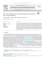 Care in the academy: How our online writing group transformed into a caring community