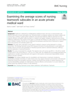 Examining the average scores of nursing teamwork subscales in an acute private medical ward