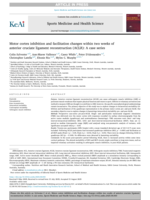 Motor cortex inhibition and facilitation changes within two weeks of anterior cruciate ligament reconstruction (ACLR): A case series