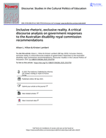 Inclusive rhetoric, exclusive reality. A critical discourse analysis on government responses to the Australian disability royal commission recommendations