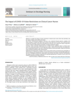 The Impact of COVID-19 Visitor Restrictions on Clinical Cancer Nurses