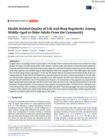 Health Related Quality of Life and Sleep Regularity Among Middle-Aged to Older Adults From the Community