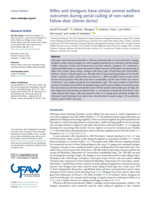 Rifles and shotguns have similar animal welfare outcomes during aerial culling of non-native fallow deer (Dama dama)