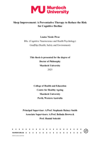 Sleep Improvement: A Preventative Therapy to Reduce the Risk for Cognitive Decline