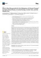 Who Is Most Responsible for the Mitigation of Climate Change? An Intercultural Study in Central Europe, Central Asia, and the Middle East